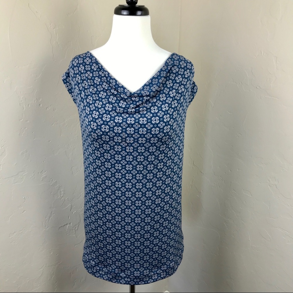 Banana Republic Factory Drape Neck Sleeveless Top